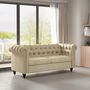 Large Two Seater Chesterfield Style Button Back Sofa, thumbnail 8 of 12