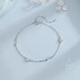 Sterling Silver Cz Moon And Star Motif Bracelet, thumbnail 2 of 12