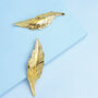 G Decor Small Brass Leaves Cupboard Pull Draw Handle, thumbnail 1 of 4