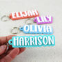 Two Colour Bold Personalised Name Keyring Bag Tag, thumbnail 4 of 7