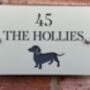 Personalised Short Haired Dachshund Design House Acrylic Number Sign, thumbnail 3 of 7