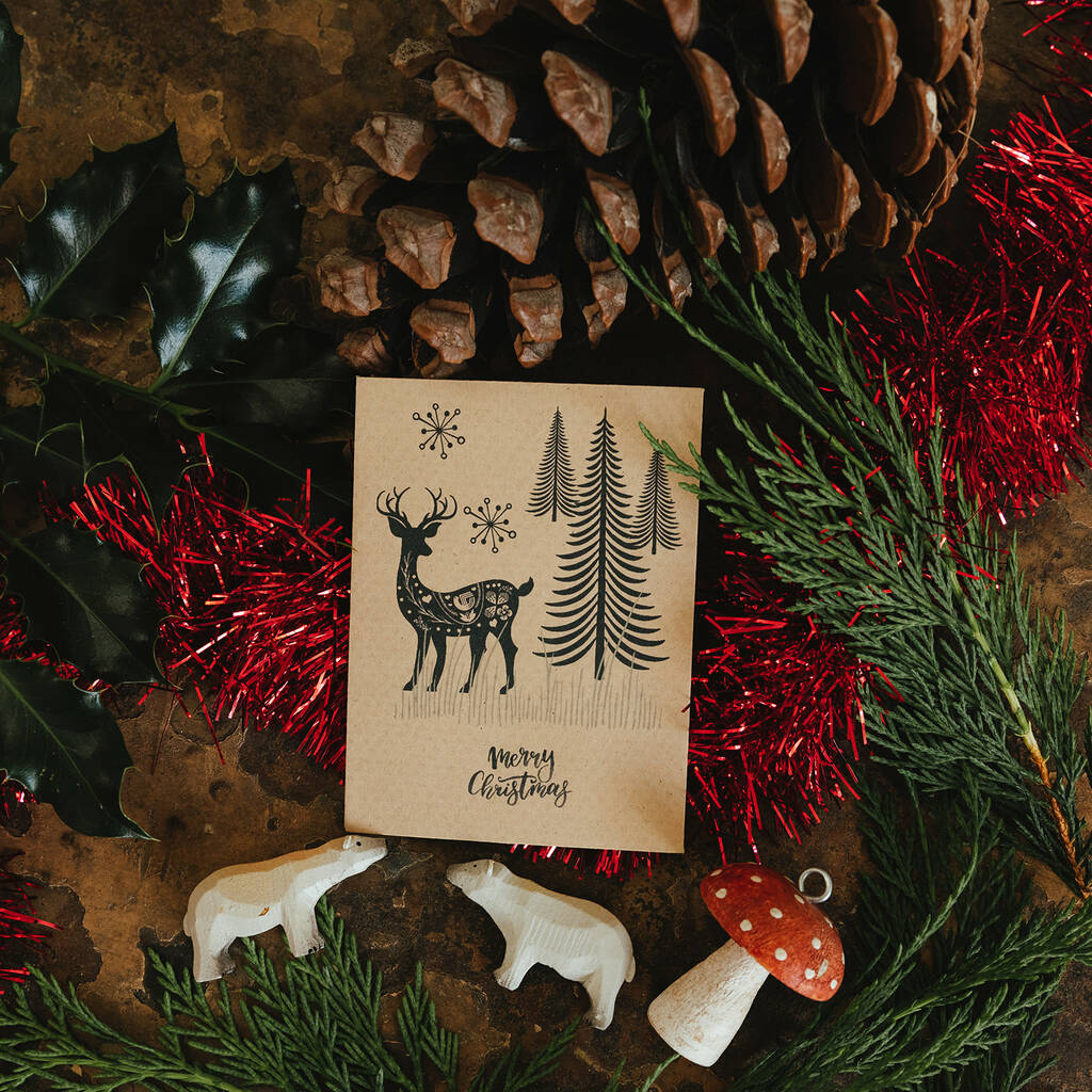 10 Christmas Deer Seed Packet Christmas Cards