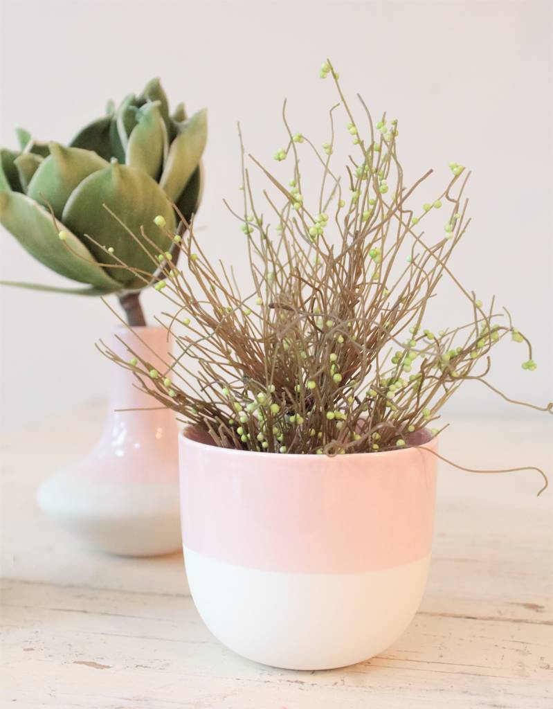 Baby Pink Decorative Flower Vase By Ella James