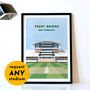 Contemporary Cricket Ground Print Gift, Framed Or Unframed, thumbnail 1 of 12
