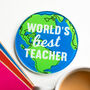 'World's Best Teacher' Coaster, thumbnail 1 of 5
