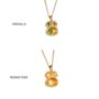Lichen Pendant Gold Vermeil Plated Birthstone Necklace, thumbnail 8 of 12