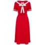 Patti Dress In Lipstick Red Vintage 1940s Style, thumbnail 1 of 2