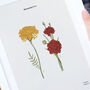 Personalised Couple Birth Flower Print, thumbnail 2 of 2