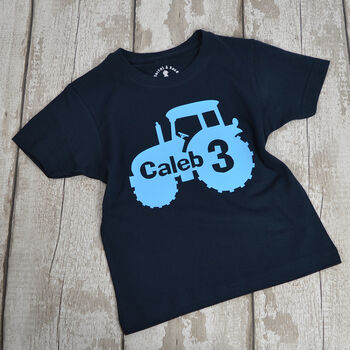 Personalised 'Tractor Birthday' Kids T Shirt, 2 of 2