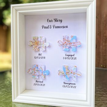 Wedding Gifts Met Engaged Married Locations Print, 3 of 8