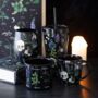 Gothic Skull Print Tumbler With Straw – Spooky Drinkware, thumbnail 3 of 3
