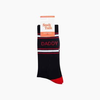 Daddy Organic Cotton Sports Socks In Black, 4 of 4