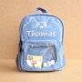 Personalised Blue Kid Cat Backpack, thumbnail 2 of 7