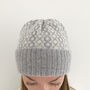 Grey Lambswool Knitted Beanie Hat, thumbnail 1 of 9