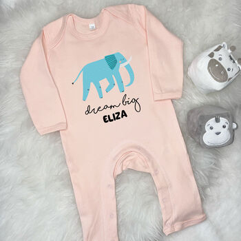 Elephant Dream Big Personalised Jungle Rompersuit, 4 of 6