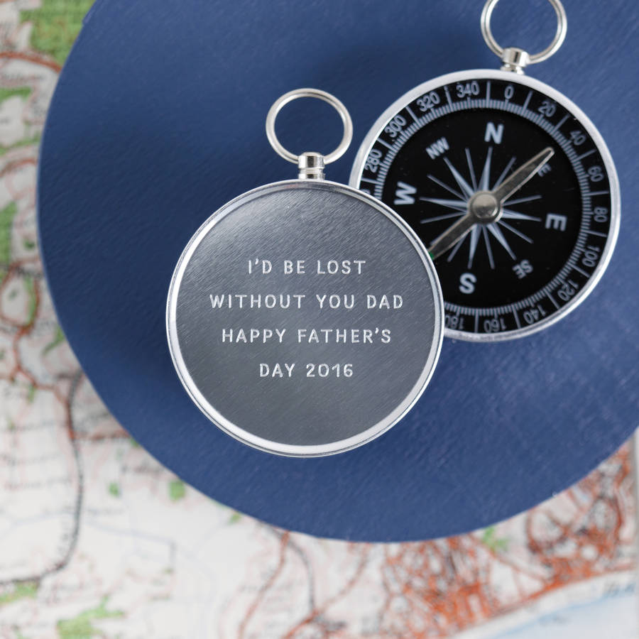 Personalised Engraved Father's Day Compass, 1 of 7