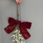 Glitter Mistletoe, Personalised Bow, Newly Wed Christmas Gift, thumbnail 7 of 7