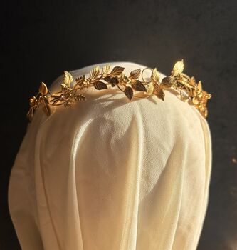 The Ita Headband Floral Delicate Hair Vine Bridal Hairpiece, 6 of 10