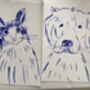 Personalised Pet Dog Portrait Print Gift, thumbnail 2 of 8