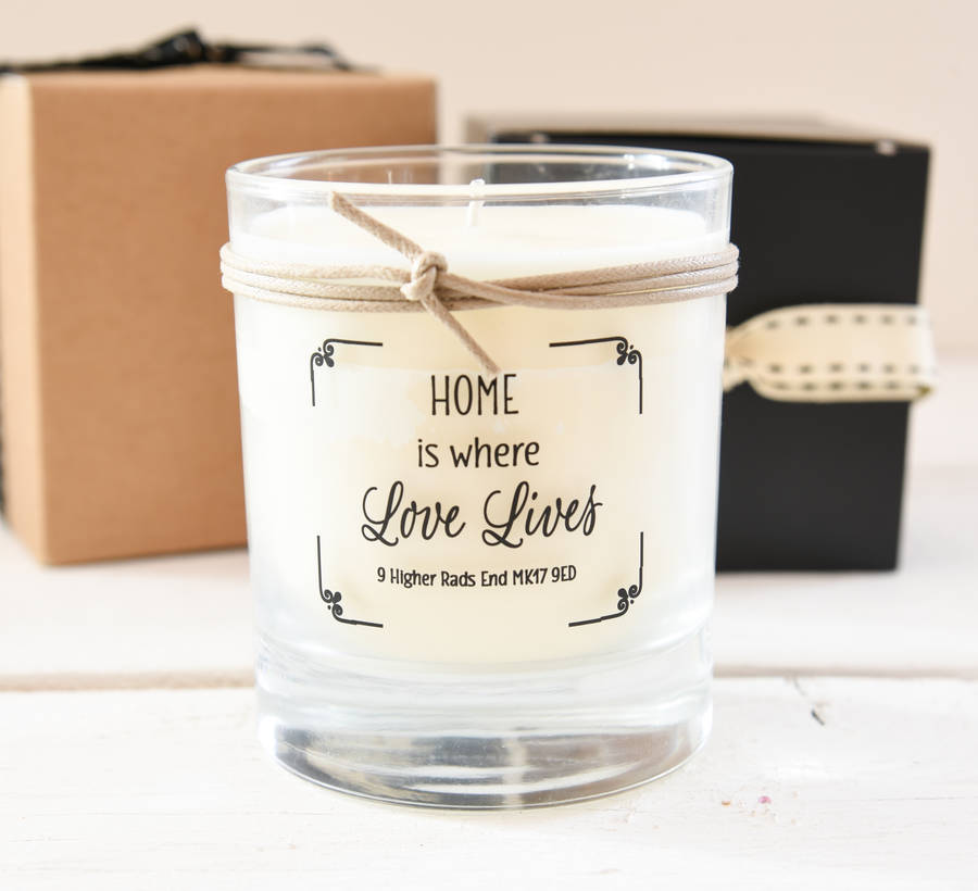 Personalised Scented Home Candle In Glass Pot By A Touch Of Verse