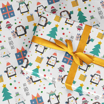 Penguin Wrapping Paper Roll Or Folded, 2 of 3