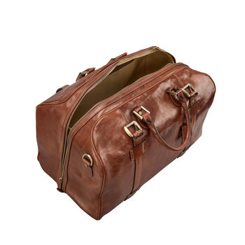 Personalised Leather Large Travel Bag 'Flero Large', 8 of 12