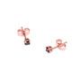 9ct Rose Gold And Black Diamond Stud Earrings, thumbnail 3 of 4