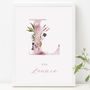 Personalised Ethereal Woodland Initial Nursery Print, thumbnail 1 of 6