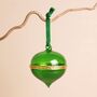 Green Glass Gold Secret Opening Bauble, thumbnail 2 of 3