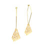 The Hanging Leaf Marble And Mirror Drop Earrings, thumbnail 2 of 6