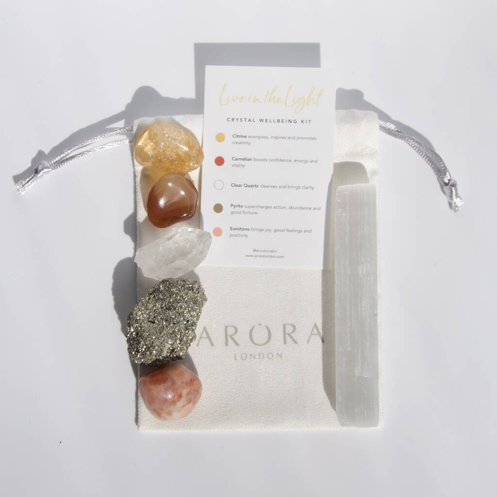 Live In The Light Crystal Wellbeing Kit For Energy, 1 of 4