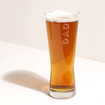 Personalised Bold Name Pilsner Pint Glass, 4 of 5