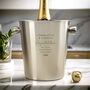 Personalised Free Text Stainless Steel Ice Bucket, thumbnail 1 of 4