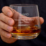 Personalised Engraved Message Whisky Glass, thumbnail 1 of 5
