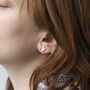 Sterling Silver Ivy Leaf Stud Earrings, thumbnail 2 of 5