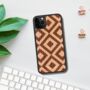 Geometric Diamond Wooden Case iPhone Samsung Google, thumbnail 1 of 6