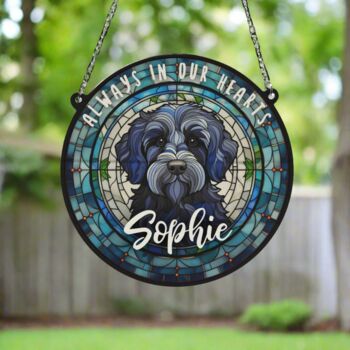 Labradoodle Black Memorial Suncatcher, 6 of 6