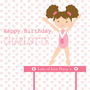 Gymnastic Birthday Girl Personalised Card, thumbnail 2 of 2