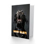 Joke Shocked Black Labrador Dog How Old Funny Birthday Card, thumbnail 2 of 5