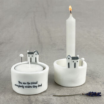 Porcelain Candle And Tea Light Holder, 4 of 7