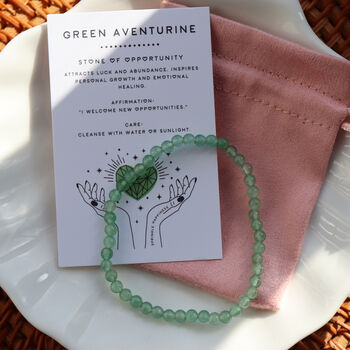 Green Aventurine Bracelet – Luck And Positivity Crystal, 2 of 6