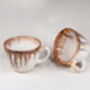 White Set Of Two Porcelain Tea Cup With Saucer, thumbnail 6 of 12