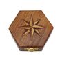Handmade Hexagon Wooden Box With Star, thumbnail 4 of 9
