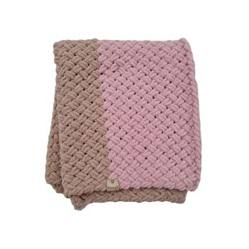Snagl Baby Blanket In Desert Sand And Powder Pink, 2 of 4