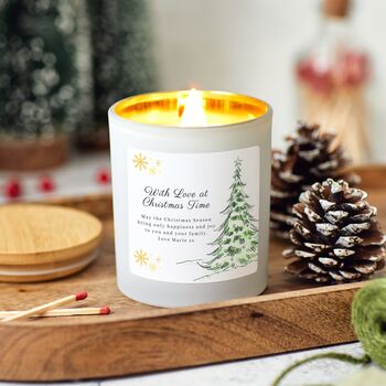 With Love At Christmas Time Personalised Candle Gift Set, 2 of 8