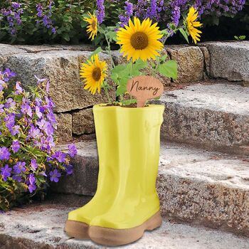 Little And Large Personalised Welly Planters Gift Set, 4 of 8
