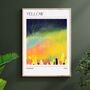 Coldplay Yellow Inspired Abstract 90s Music Art Print, thumbnail 4 of 4