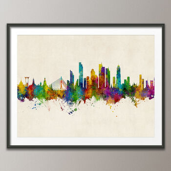 Bangkok Thailand Skyline Cityscape Art Print, 5 of 7