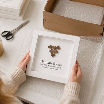Personalised 5th Anniversary Gift Handmade Wooden Heart, 2 of 11