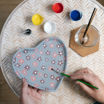 Paint Your Own Ceramic Heart Plate Kit, 7 of 12